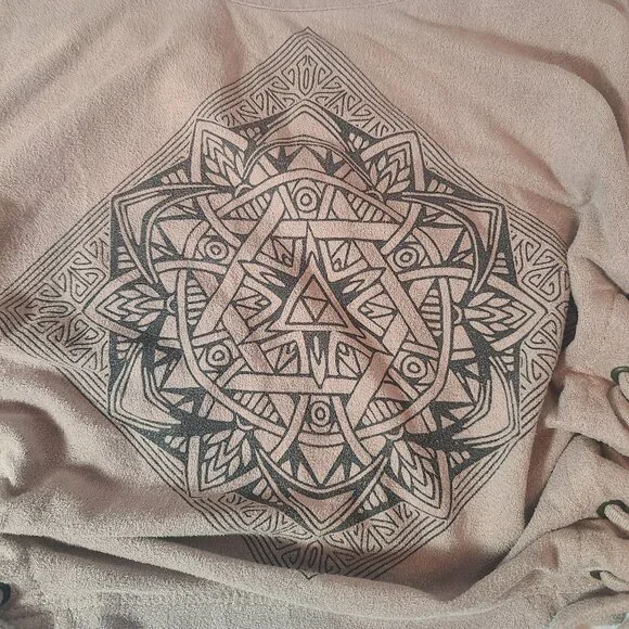 Kendall + Kylie Boho Side-Lace Crop Tank – Mandala Print – Size Small - Picture 5 of 11